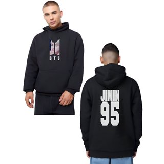 Blusa de Moletom Canguru BTS Jimin 95 Kpop Com Capuz Unissex Casaco Blusa Feminina Algodão