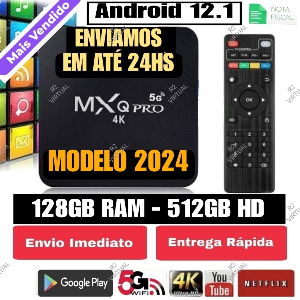 **Modelo 2024** Conversor Smart Tv 4k 5G WIFI HDMI - Assista Filmes e Séries com esse Aparelho - Última Geração - Envio Imediato - Entrega Rápida