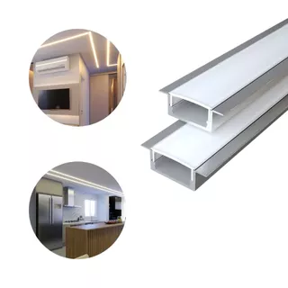 Perfil Aluminio LED Sobrepor ou Embutir Decoração