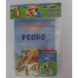 10 -20-30-40 Livrinho de colorir Personalizado com caixinha de mine giz, lembrancinha, Festa Papelaria, bem vindo a volta as aulas