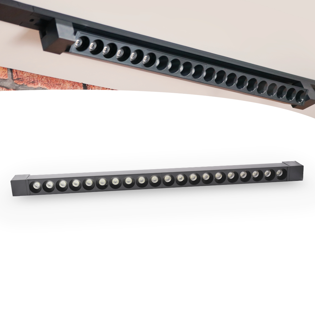 Luminária Led Pontual Linear Para Trilho 20leds 40w Bivolt