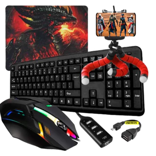 Kit Gamer Completo Mobilador Teclado Mouse Top Led em Oferta na Shopee