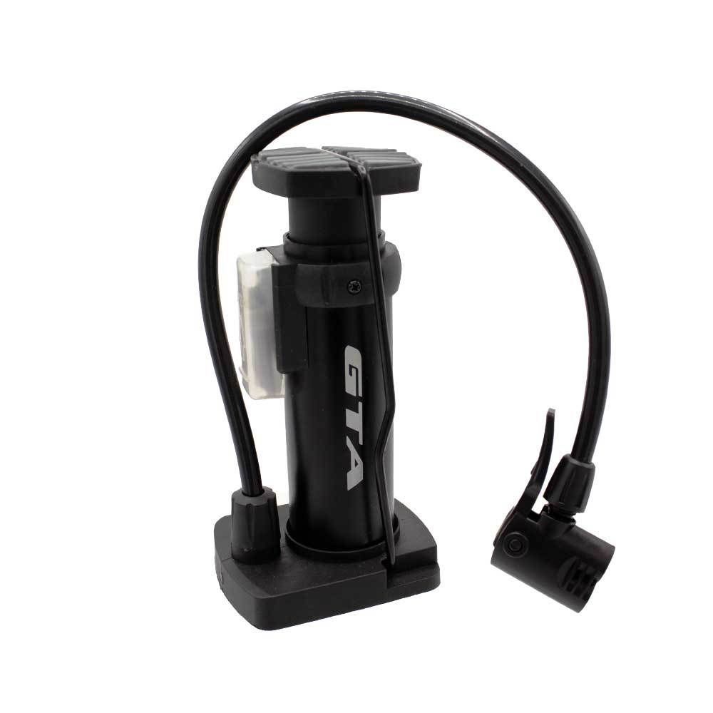 Bomba de Pé Portatil GTA 80psi Para Uso Em Bicicleta Cor Preta