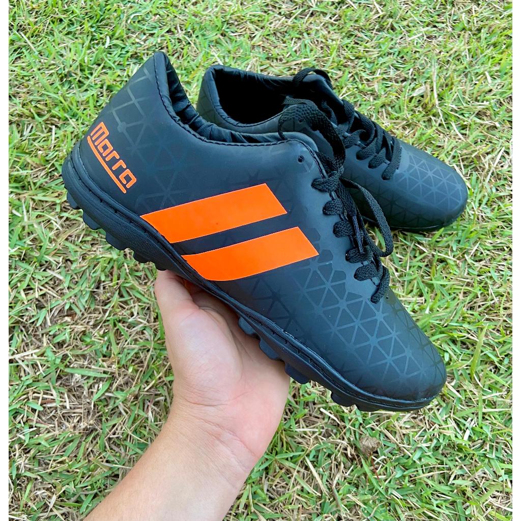 Chuteira Society Costurada M-1 PRETO/LARANJA Super Reforçada Tênis ...
