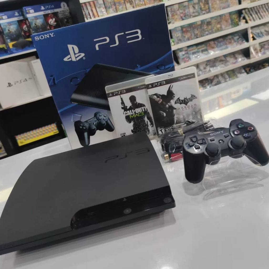 Console Ps3 Slim 160GB Completo Videogame Original com Nota Fiscal e 03 ...