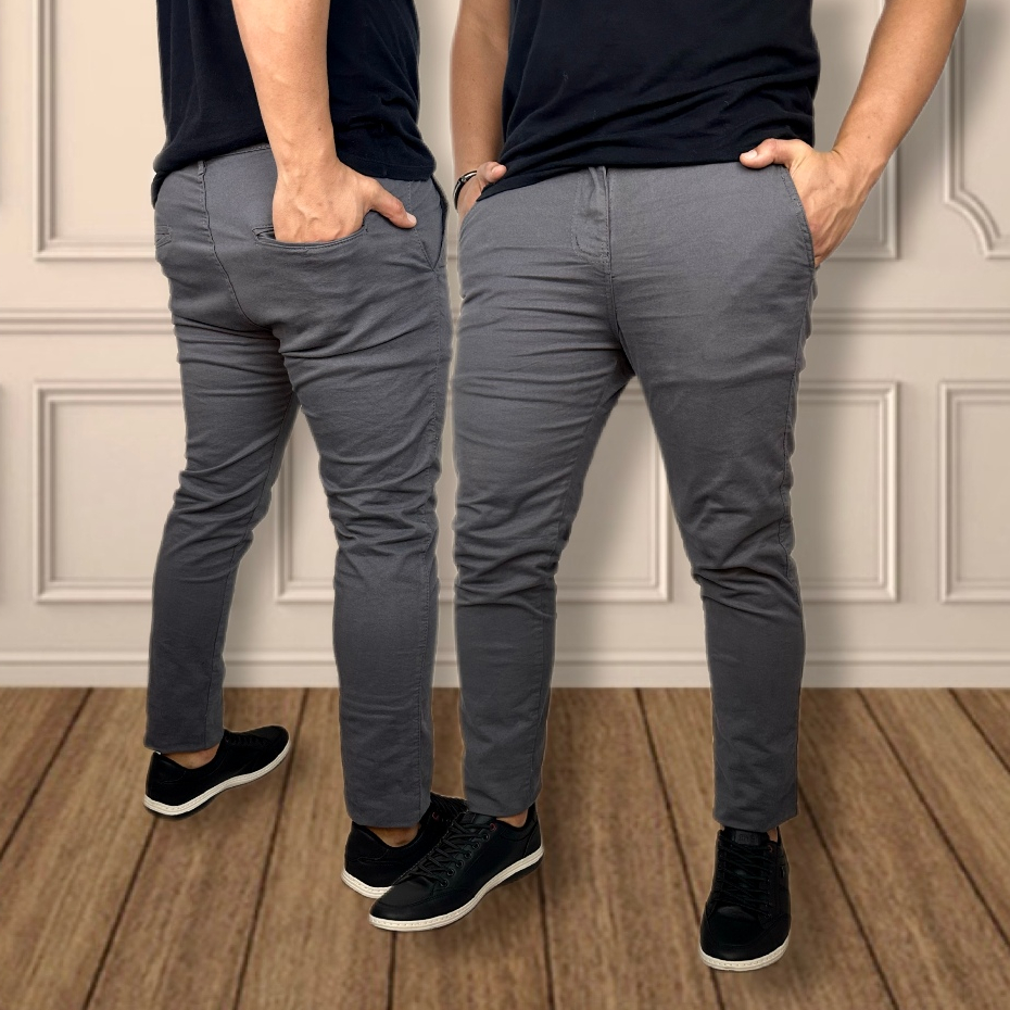 Calça SARJA Masculina Skinny Sport Fino Lycra Slim