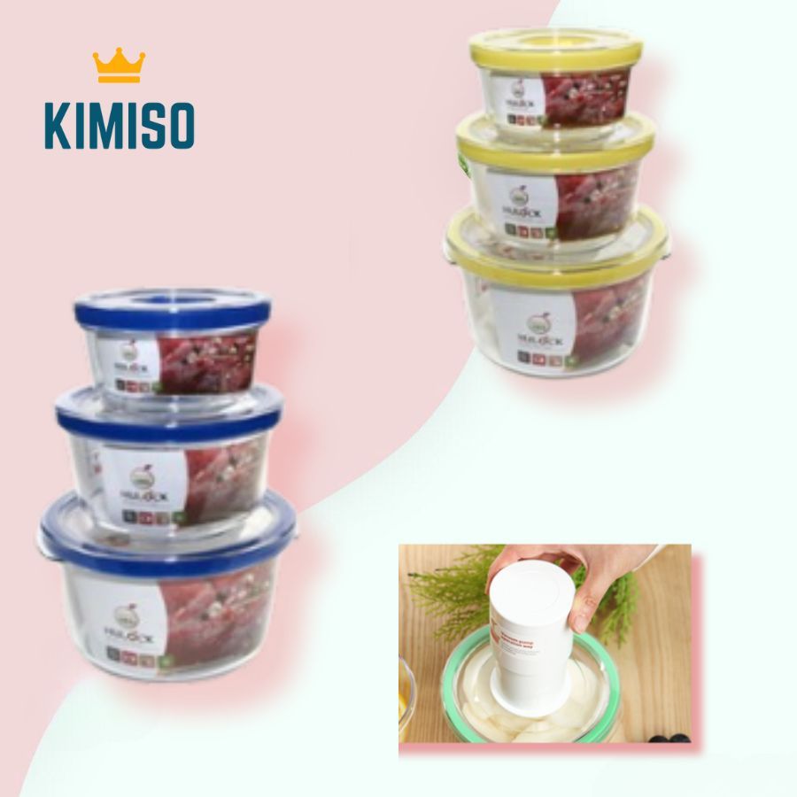 Kit 3 Tupperware Hermeticos Hulock Importado Coreano Marmita a Vacuo ...