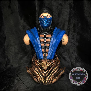 Estátua/Escultura Busto Subzero Mortal Kombat 3D Resina