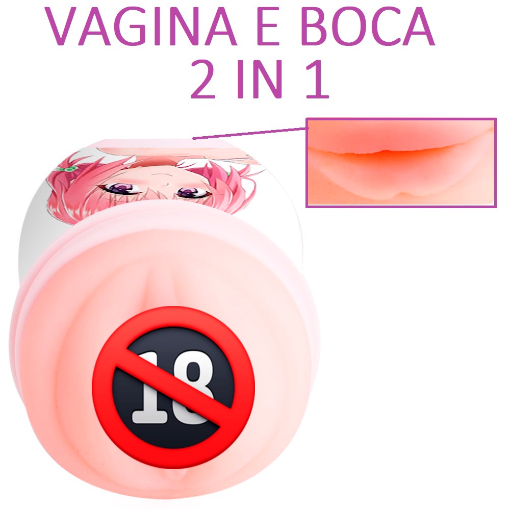 MASTURBADOR MASCULINO VAGINA BOCA BRINQUEDOS SEXUAIS 11X6,5 - Faz a Boa!