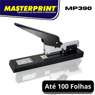 Grampeador de Papel até 100 Folhas com Alavanca Grande de Metal Resistente Masterprint Profissional