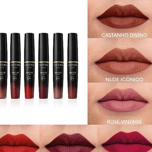 Batom Líquido Glam Matte Tint Eudora (a escolher) | Shopee Brasil