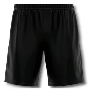 Bermuda Dry Fit com Bolso Calção Futebol Shorts Academia Preta