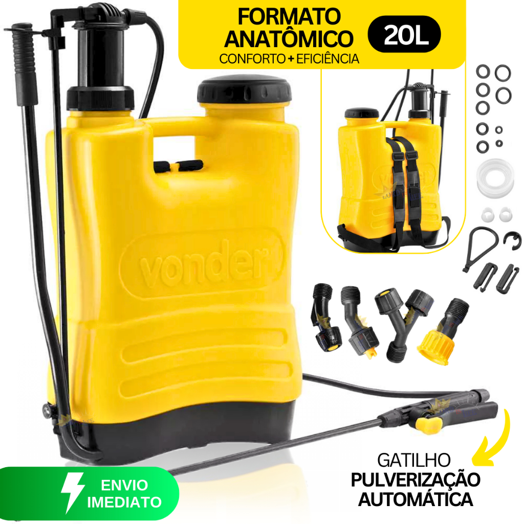 Bomba Costal Pulverizador Agrícola Manual 20 Litros Vonder