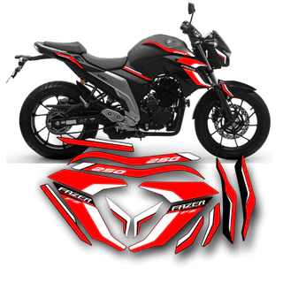 Kit Faixas Adesivos Yamaha Fazer 250 2016 a 2024 Lançamento TOP