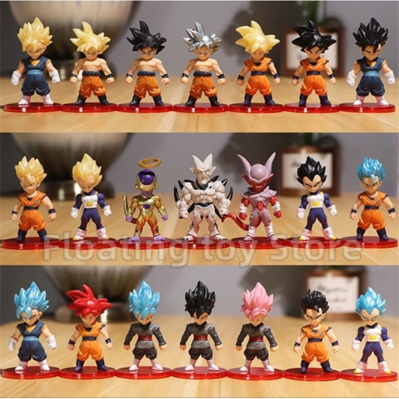 Miniaturas Dragon Ball Action Figure Set, Figurinhas Anime, Model ToyS ...