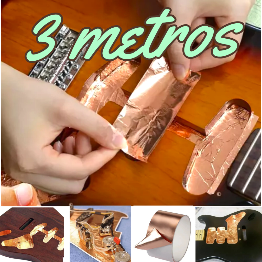 3 metros metro de Folha fita condutiva adesiva de cobre 50mm blindagem guitarra baixo aeromodelismo
