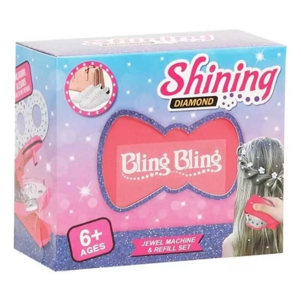 Kit Aplicador Maquininha De Colar Strass com 12 Cartelas