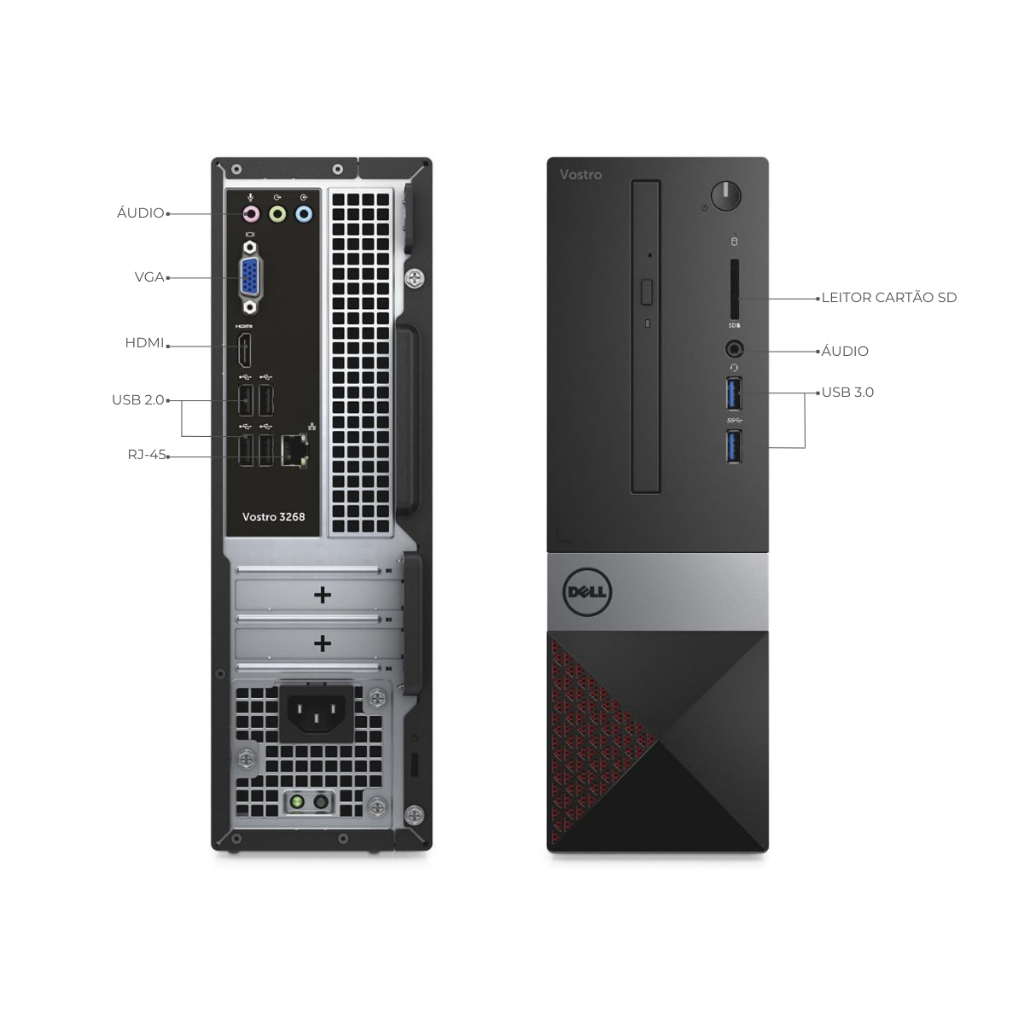 Computador Dell Vostro 3268 Processador Intel i7-7700 Memória 8GB