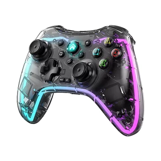 Controle Sem Fio Lehuai Wireless Gaming LH-3 / RGB / iOS / Android / Ps4 / Ps3 - Transparente RGB
