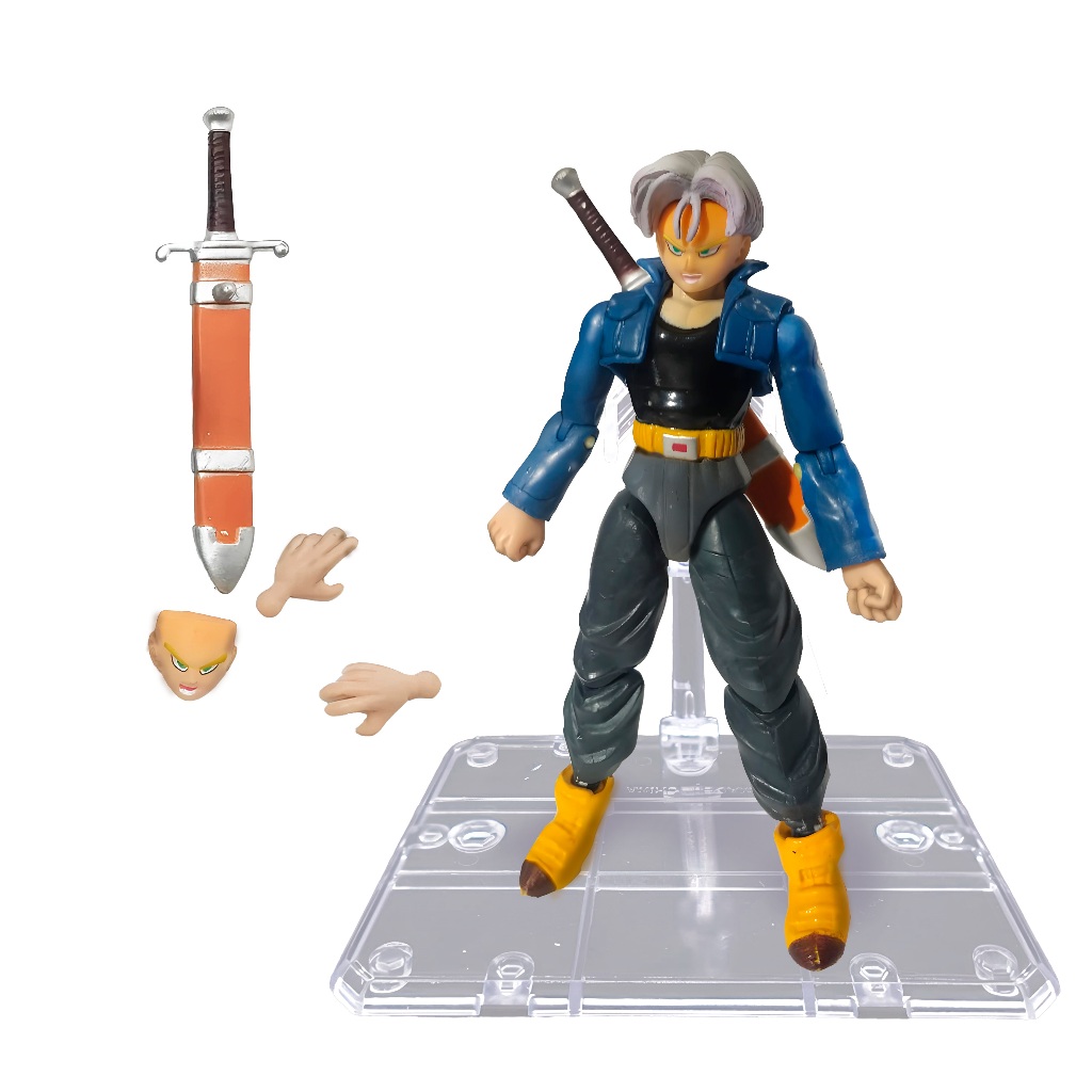 Trunks Dragon Ball Action figure 1/12 articulado + peças de troca ...