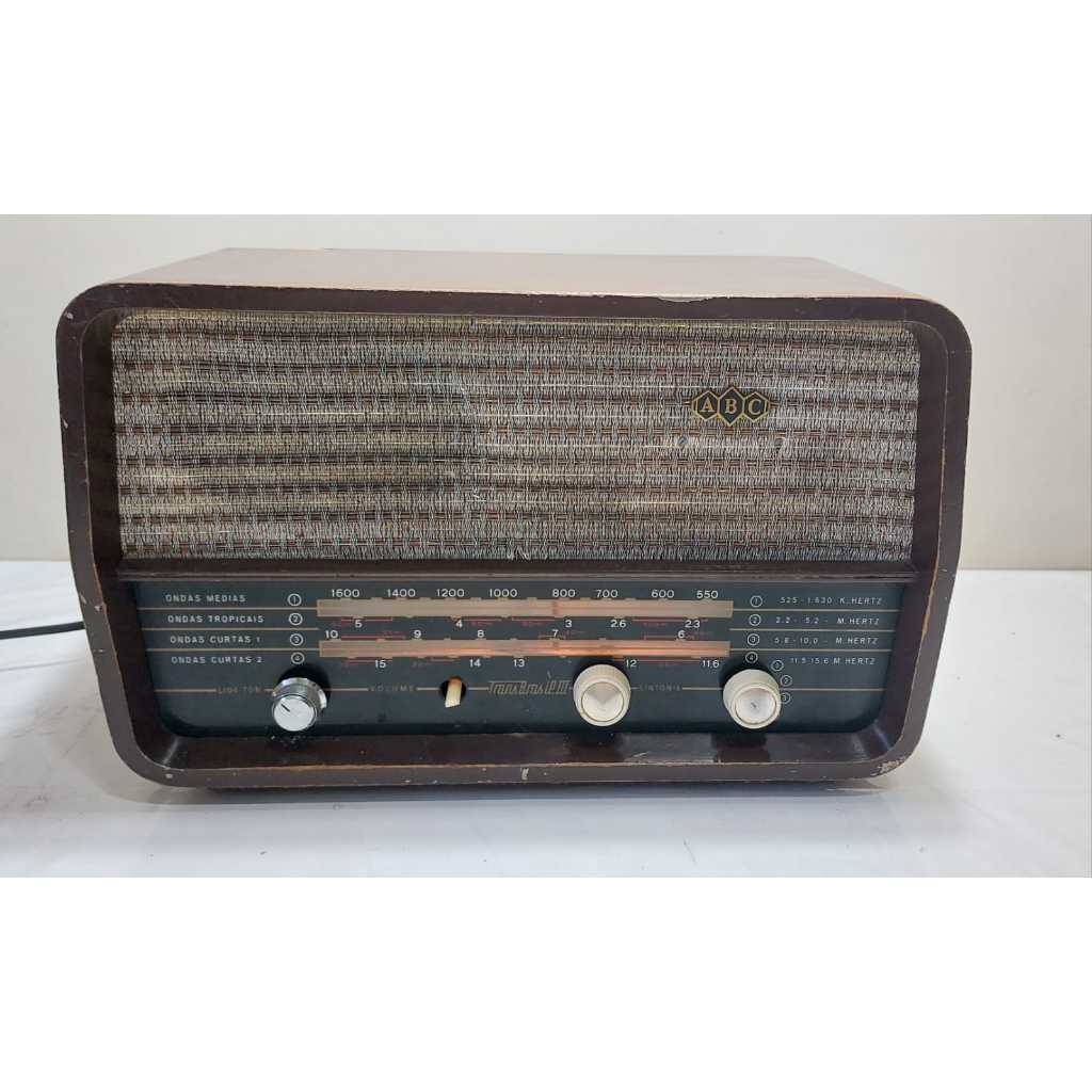 Rádio Antigo Abc Mod 7147 Apl - Com Defeito | Shopee Brasil
