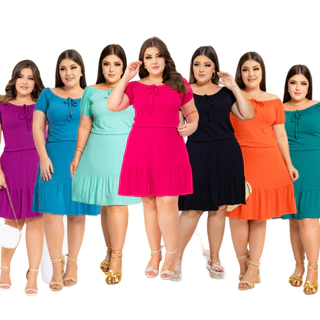 Vestido Ciganinha tecido viscolycra Diversas Cores Casual