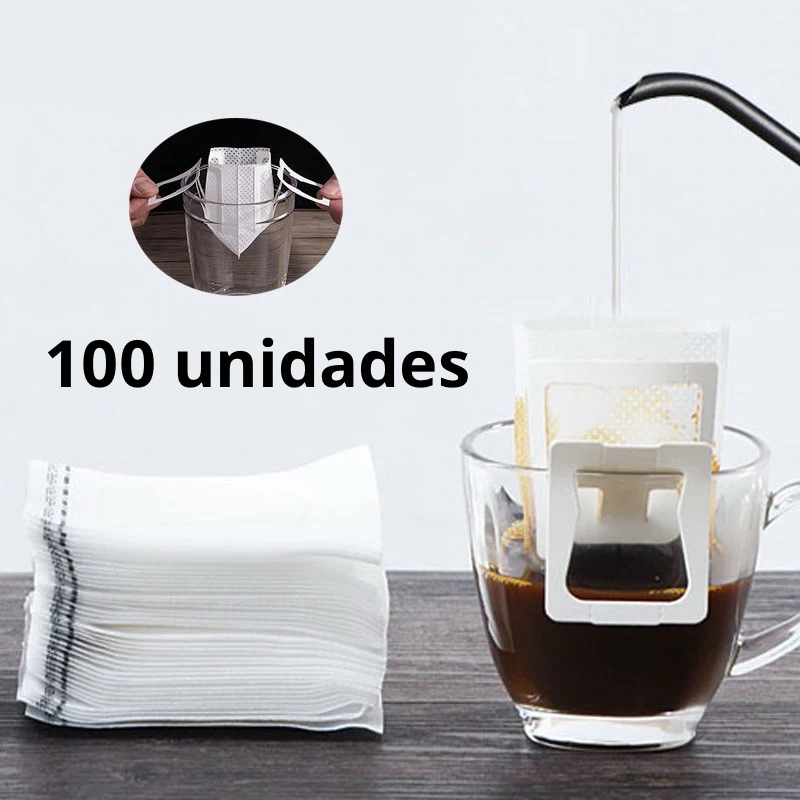 100 filtros mini coador drip coffee vazios para café | Shopee Brasil