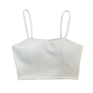 Cropped Feminino Strella Modas Suplex Top Faixa Basico Com Alça Fina Casual Academia Bojo Moda Dia a Dia Elegante