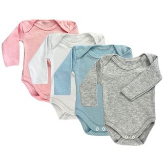 Kit 3 peças body infantil manga longa para bebe menino e menina em Oferta na Shopee