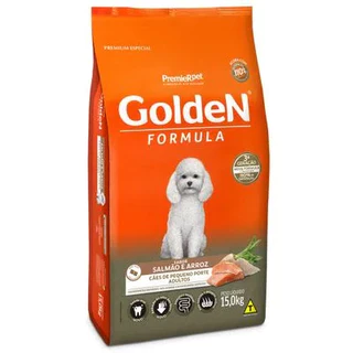 Alimento Golden Formula Adultos Salmão Mini Bits 15Kg Ração