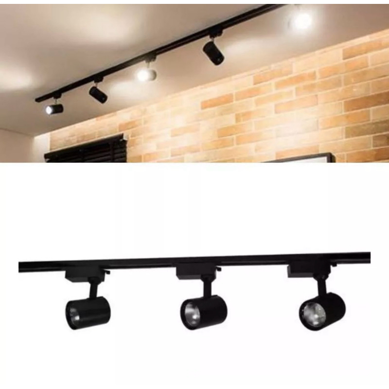 •PREÇO IMBATÍVEL• Trilho Eletrificado 1M + 3 Spots Led 7W