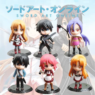 Sword Art Online Figuras de Ação Bonecos de Ação Decoração Anime Miniatura Kirigaya Kazuto/Yuuki Asuna/Shinozaki Rika