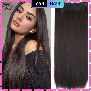 YAN HIAR Extensão Aplique De Cabelo Tic Tac Liso Idêntico Ao Humano Longo Com Volume - Importado 70cm/ 150g