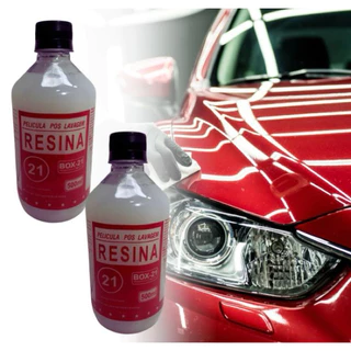 Kit 2 Resina Pós Lavagem Auto Brilho E Proteção Box21 500ml