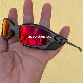 Óculos de Sol Juliete Doublex Penny Mandrake Tio 24k Metal Pinado Premium Vermelhas C/ Sid