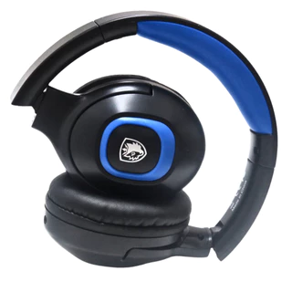 Fone de ouvido Headset Gamer Sades Shaman para Celular PC notebook e principais consoles Azul