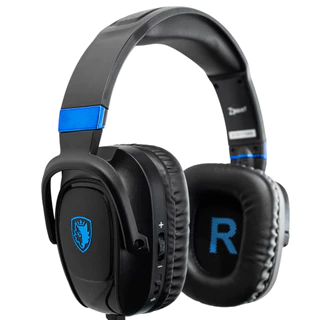 Fone de ouvido Headset Gamer Sades Zpower para Celular PC notebook e principais consoles Preto e Azul