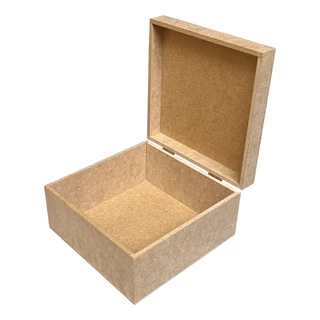 Caixa Lembrancinha 20x20x10 Com Dobradiça em Mdf Cru