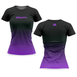 Camiseta feminina treino fitness roxa dryfit