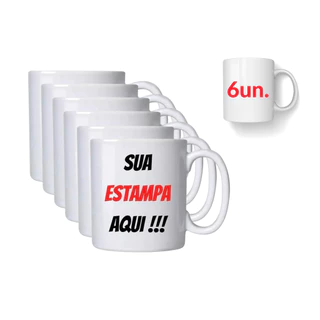 Kit canecas personalizadas com sua arte estampa logo ideia