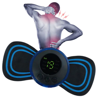 Massageador Elétrico Muscular Portátil EMS Alivia Dores 8 Modos Bateria Recarregável