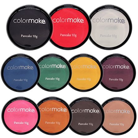 Pancake Maquiagem Pintura Artistica Cores 10g (Colormake) | Shopee Brasil