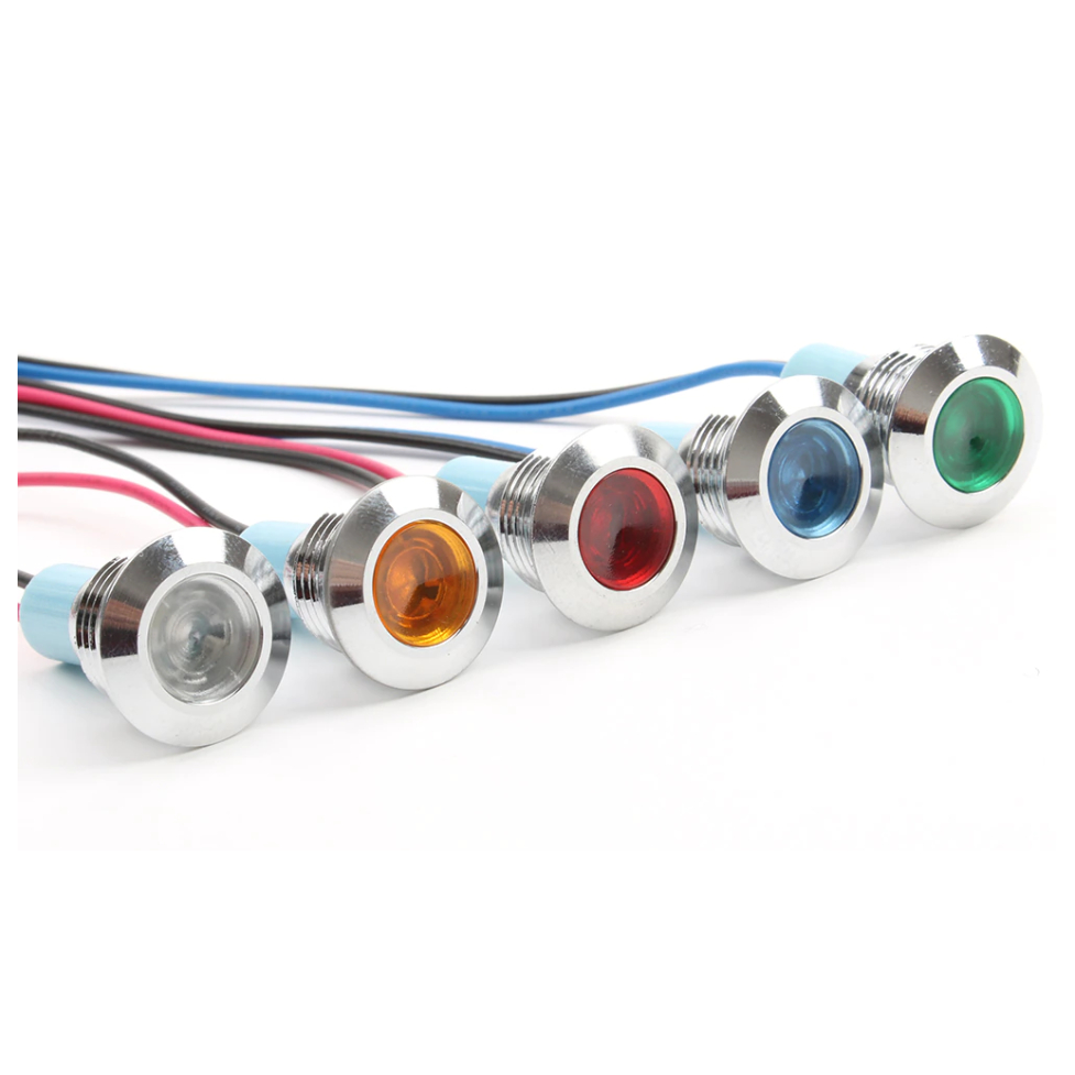 LED PILOTO SINALIZAÇÃO 12MM IP67 IMPERMEÁVEL