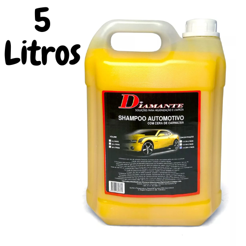 5 Litros de Shampoo Automotivo com alto rendimento poder de limpeza e brilho - DIAMANTE
