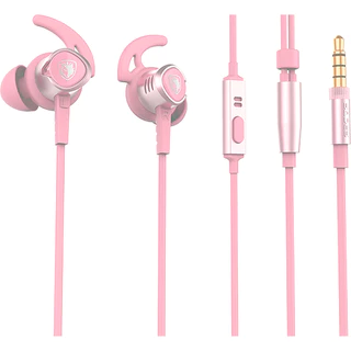 Sades Wings 20 Angel Edition Fone Ouvido Gamer In-Ear Earphone Intra Auricular Shark Fin Rosa