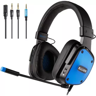 Fone de ouvido Headset Gamer Sades Dpower Azul Metálico Multiplataforma