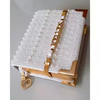 Biblia luxo personalizada com nome, com Harpa, mar de perolas Arc