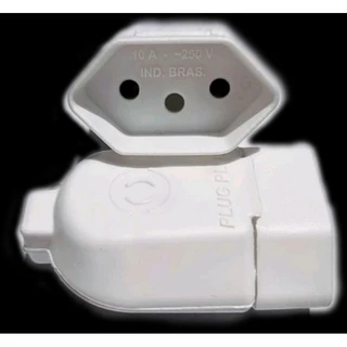 Adaptador de Tomada Pino Fêmea 10A Kit 100 Peças Plugue Atacado