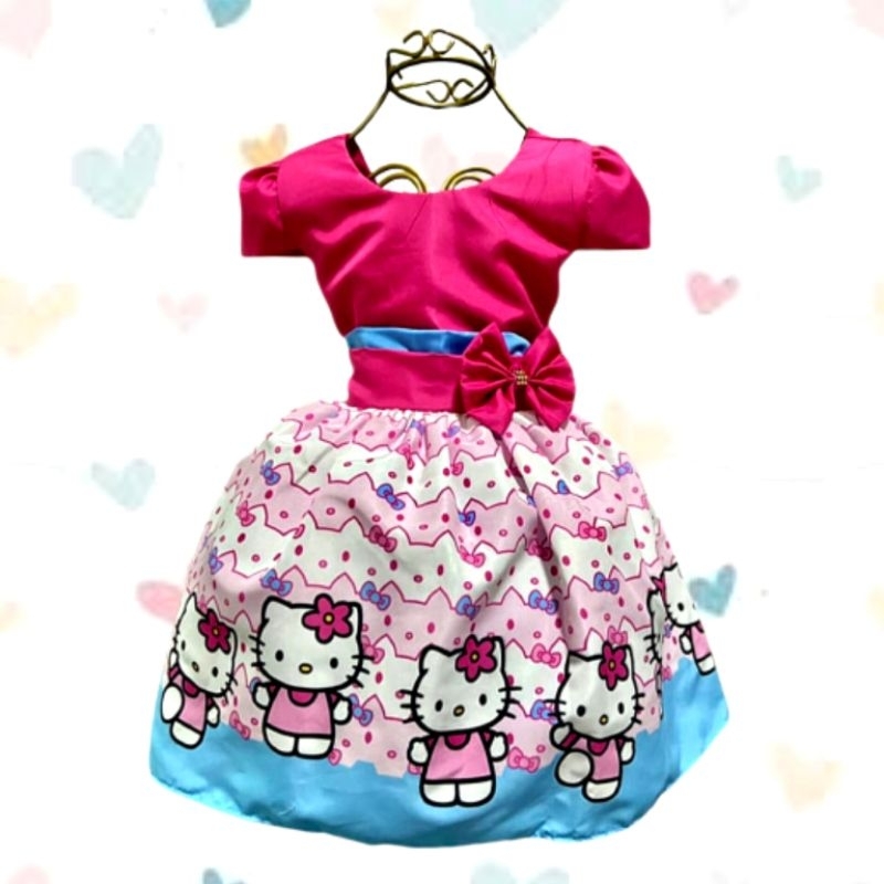 Vestido De Aniversario Da Hello Kitty Para Criancas Vestido De Festa