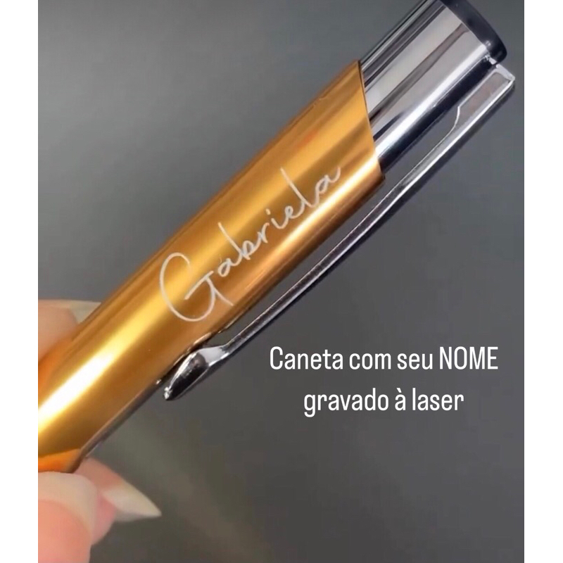 Caneta Personalizada com SEU NOME gravado à laser | Shopee Brasil